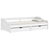vidaXL Slaapbank met 2 lades IRUN 90x200 cm massief grenenhout wit