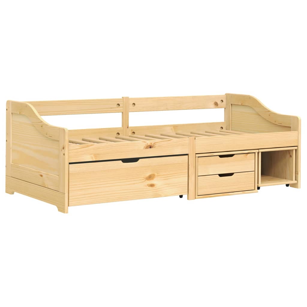 vidaXL Slaapbank met 3 lades IRUN 90x200 cm massief grenenhout