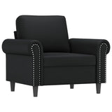 vidaXL Fauteuil 60 cm kunstleer zwart