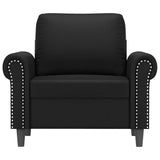 vidaXL Fauteuil 60 cm kunstleer zwart