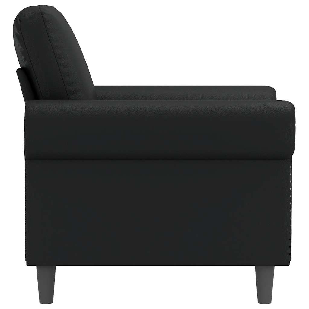vidaXL Fauteuil 60 cm kunstleer zwart