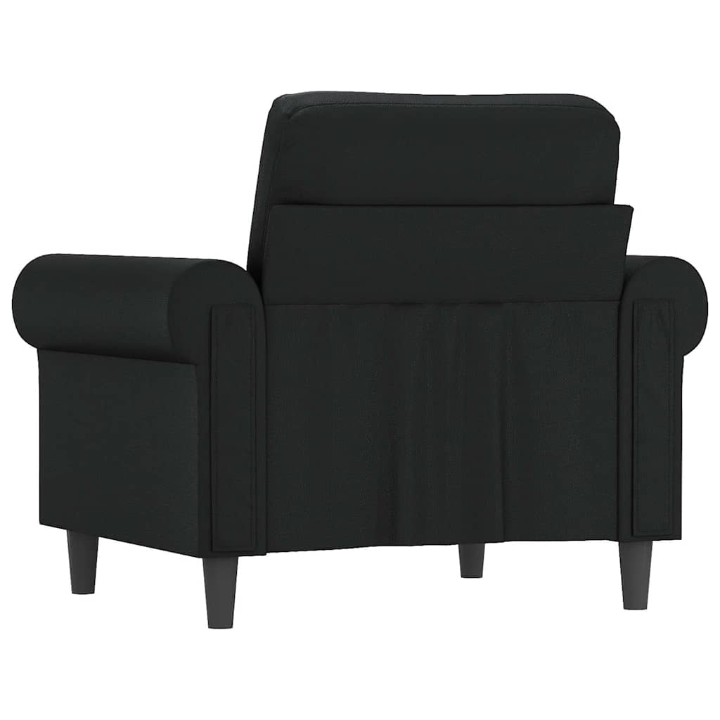vidaXL Fauteuil 60 cm kunstleer zwart
