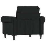 vidaXL Fauteuil 60 cm kunstleer zwart