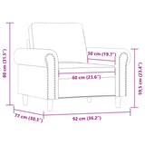 vidaXL Fauteuil 60 cm kunstleer zwart