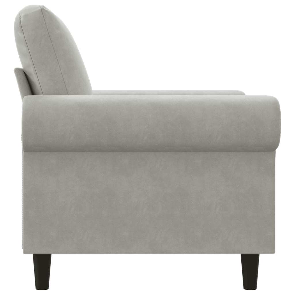 vidaXL Fauteuil 60 cm fluweel lichtgrijs