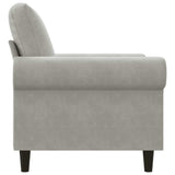 vidaXL Fauteuil 60 cm fluweel lichtgrijs