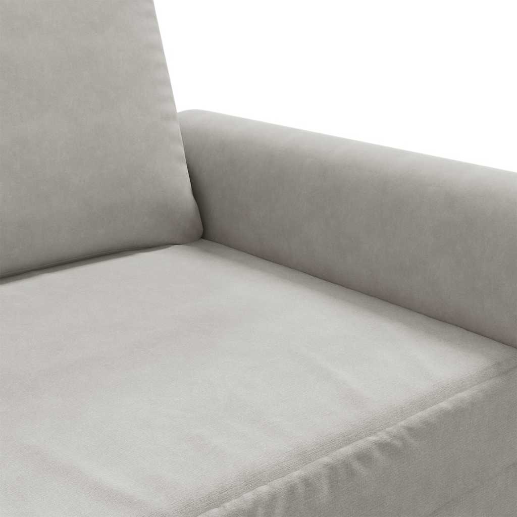 vidaXL Fauteuil 60 cm fluweel lichtgrijs