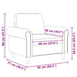 vidaXL Fauteuil 60 cm fluweel lichtgrijs