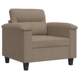 vidaXL Fauteuil 60 cm microvezelstof taupe