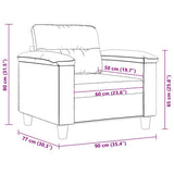 vidaXL Fauteuil 60 cm microvezelstof taupe