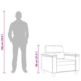 vidaXL Fauteuil 60 cm microvezelstof taupe