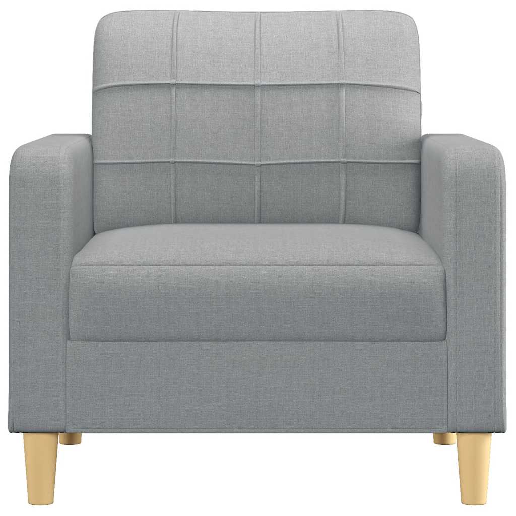 vidaXL Fauteuil 60 cm stof lichtgrijs