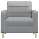 vidaXL Fauteuil 60 cm stof lichtgrijs