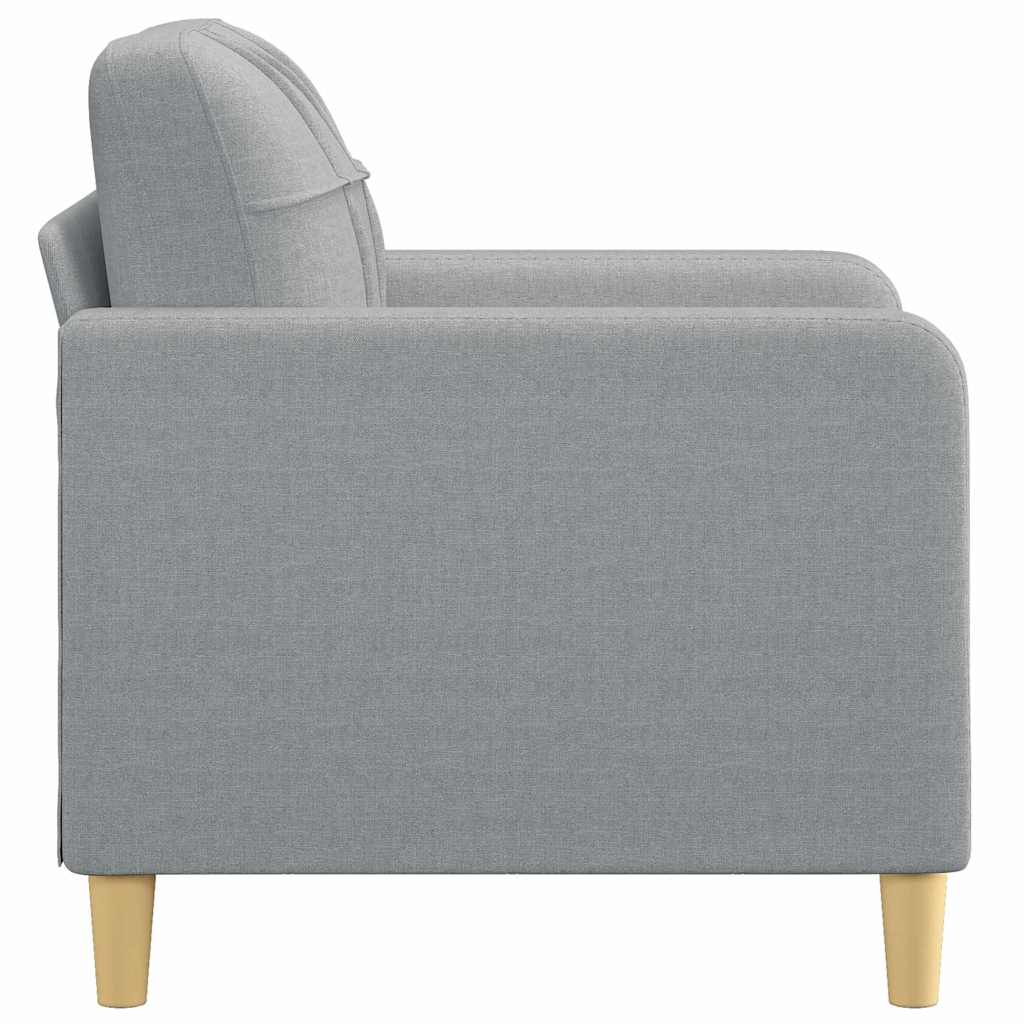 vidaXL Fauteuil 60 cm stof lichtgrijs