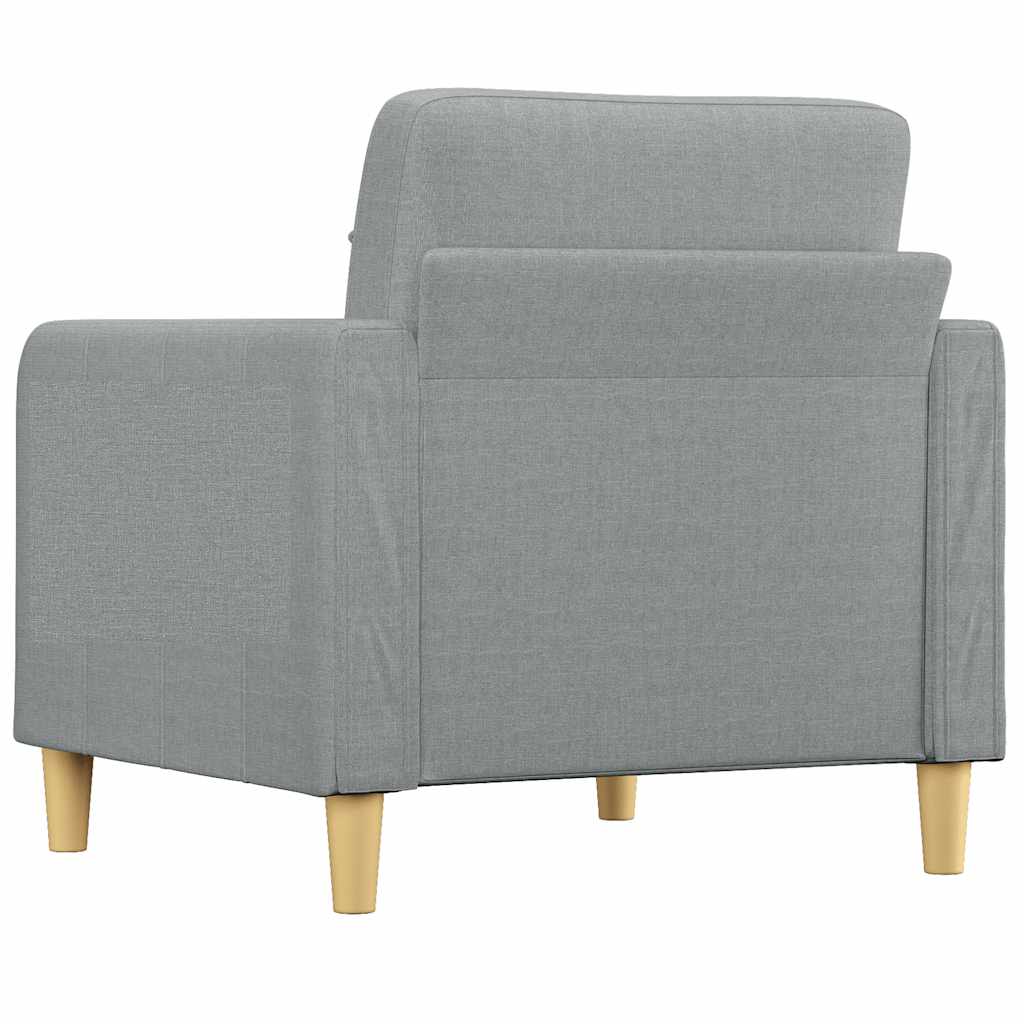 vidaXL Fauteuil 60 cm stof lichtgrijs