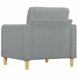vidaXL Fauteuil 60 cm stof lichtgrijs
