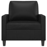 vidaXL Fauteuil 60 cm kunstleer zwart