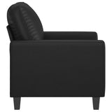 vidaXL Fauteuil 60 cm kunstleer zwart