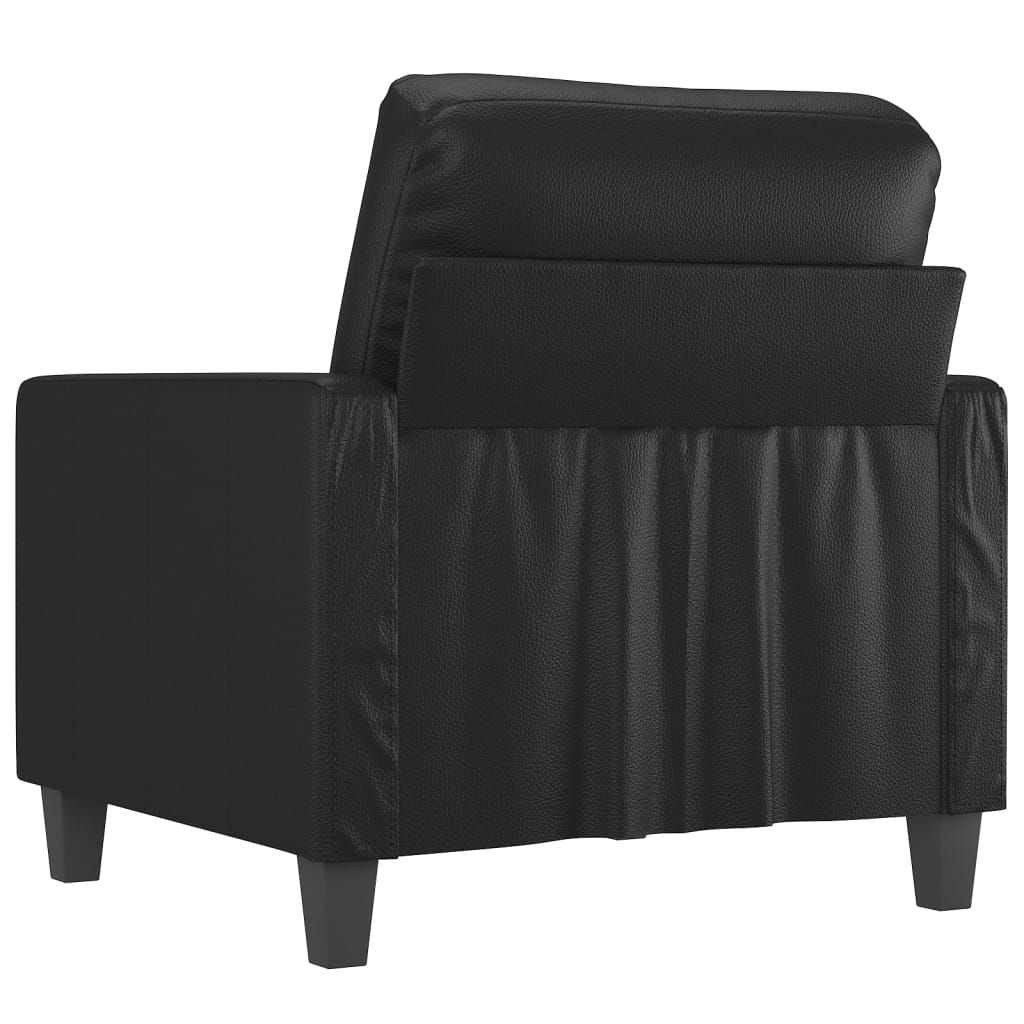 vidaXL Fauteuil 60 cm kunstleer zwart