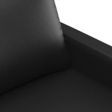 vidaXL Fauteuil 60 cm kunstleer zwart
