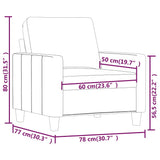 vidaXL Fauteuil 60 cm kunstleer zwart