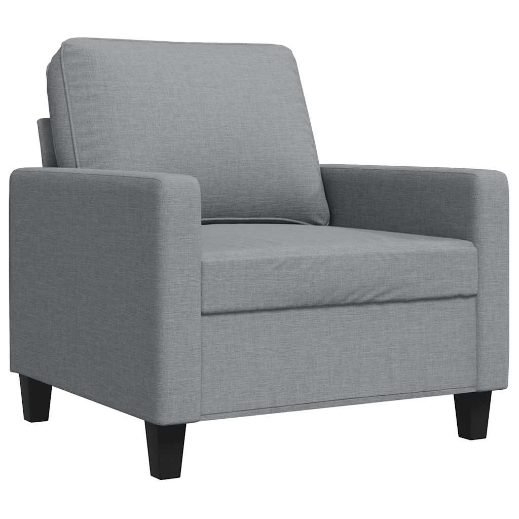 vidaXL Armchair 60 cm fabric light grey