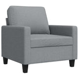 vidaXL Armchair 60 cm fabric light grey