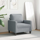 vidaXL Armchair 60 cm fabric light grey