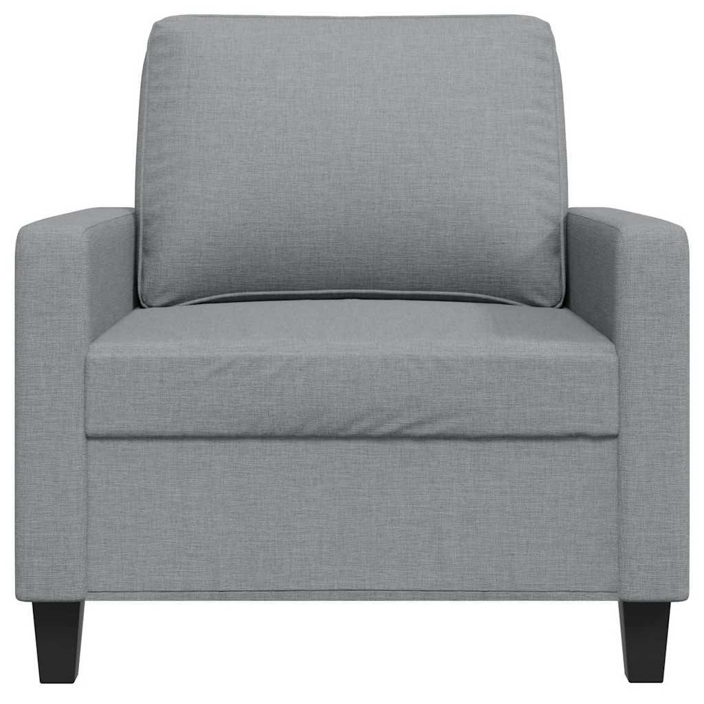 vidaXL Armchair 60 cm fabric light grey
