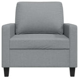 vidaXL Armchair 60 cm fabric light grey