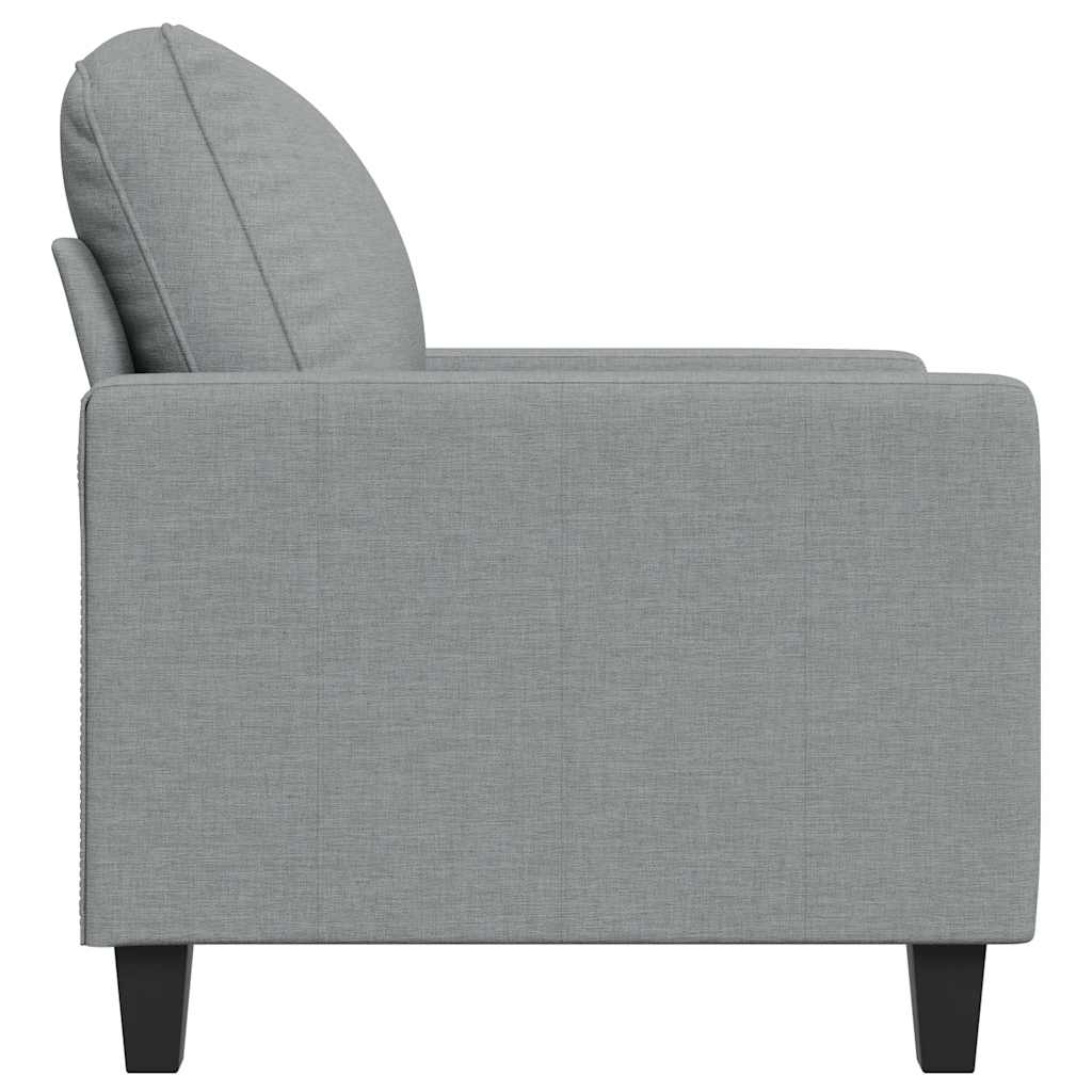 vidaXL Armchair 60 cm fabric light grey