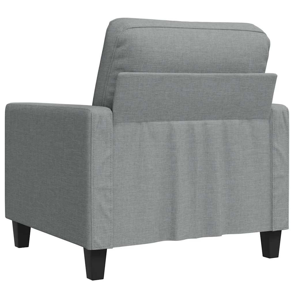 vidaXL Armchair 60 cm fabric light grey