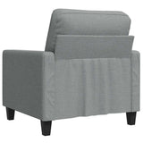 vidaXL Armchair 60 cm fabric light grey