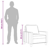 vidaXL Armchair 60 cm fabric light grey