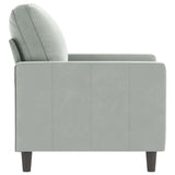 vidaXL Armchair 60 cm velvet light grey