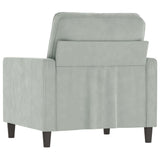 vidaXL Armchair 60 cm velvet light grey