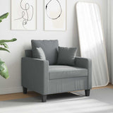 vidaXL Fauteuil 60 cm stof lichtgrijs