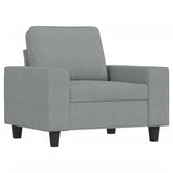 vidaXL Fauteuil 60 cm stof lichtgrijs