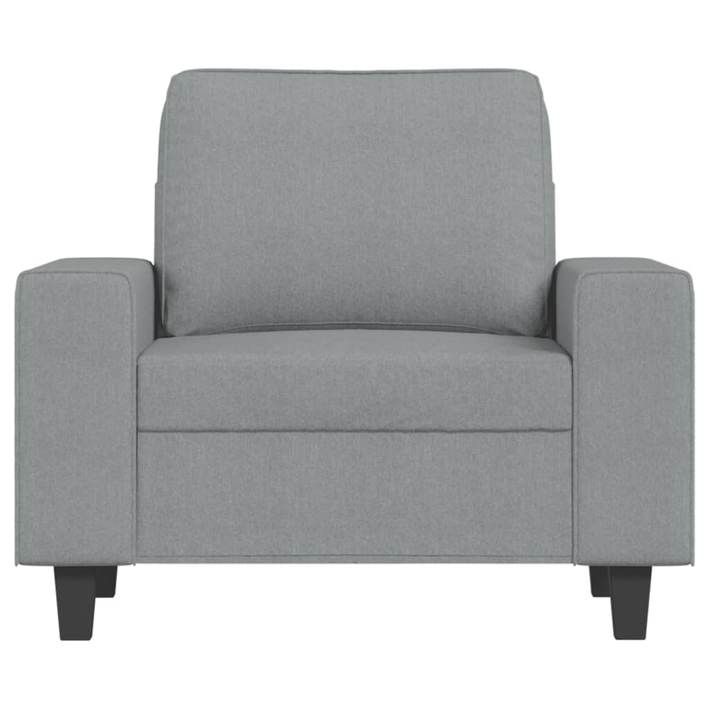 vidaXL Fauteuil 60 cm stof lichtgrijs