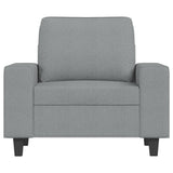 vidaXL Fauteuil 60 cm stof lichtgrijs