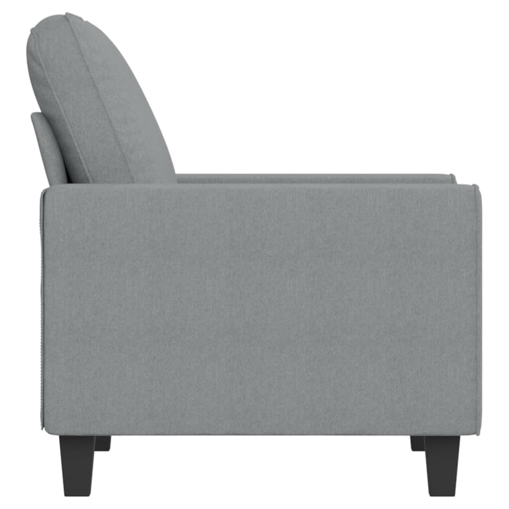 vidaXL Fauteuil 60 cm stof lichtgrijs