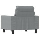 vidaXL Fauteuil 60 cm stof lichtgrijs
