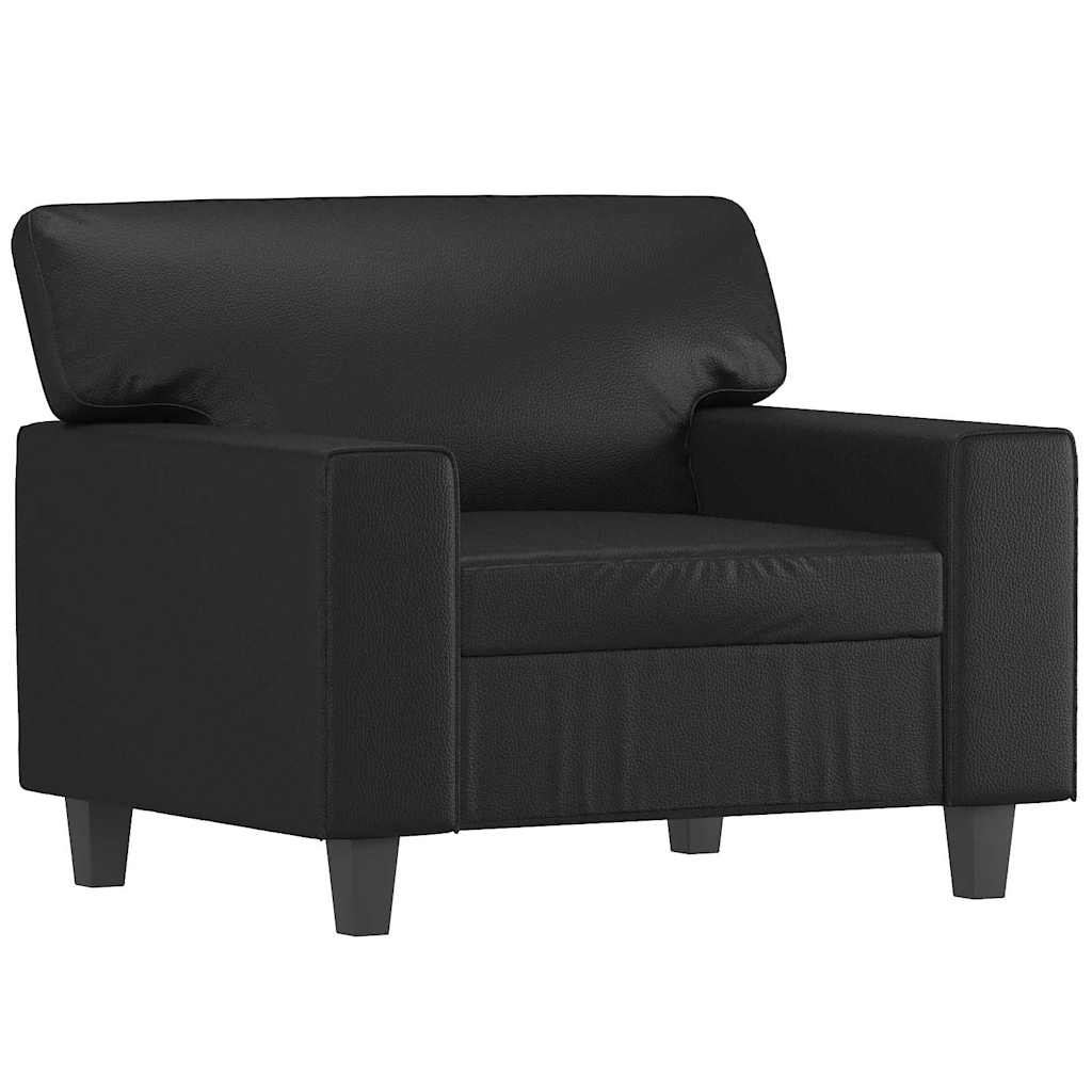 vidaXL Armchair 60 cm artificial leather black