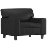 vidaXL Armchair 60 cm artificial leather black