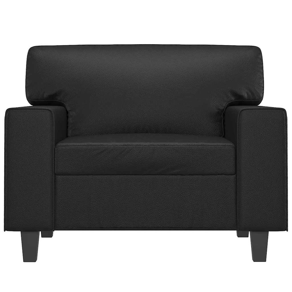 vidaXL Armchair 60 cm artificial leather black