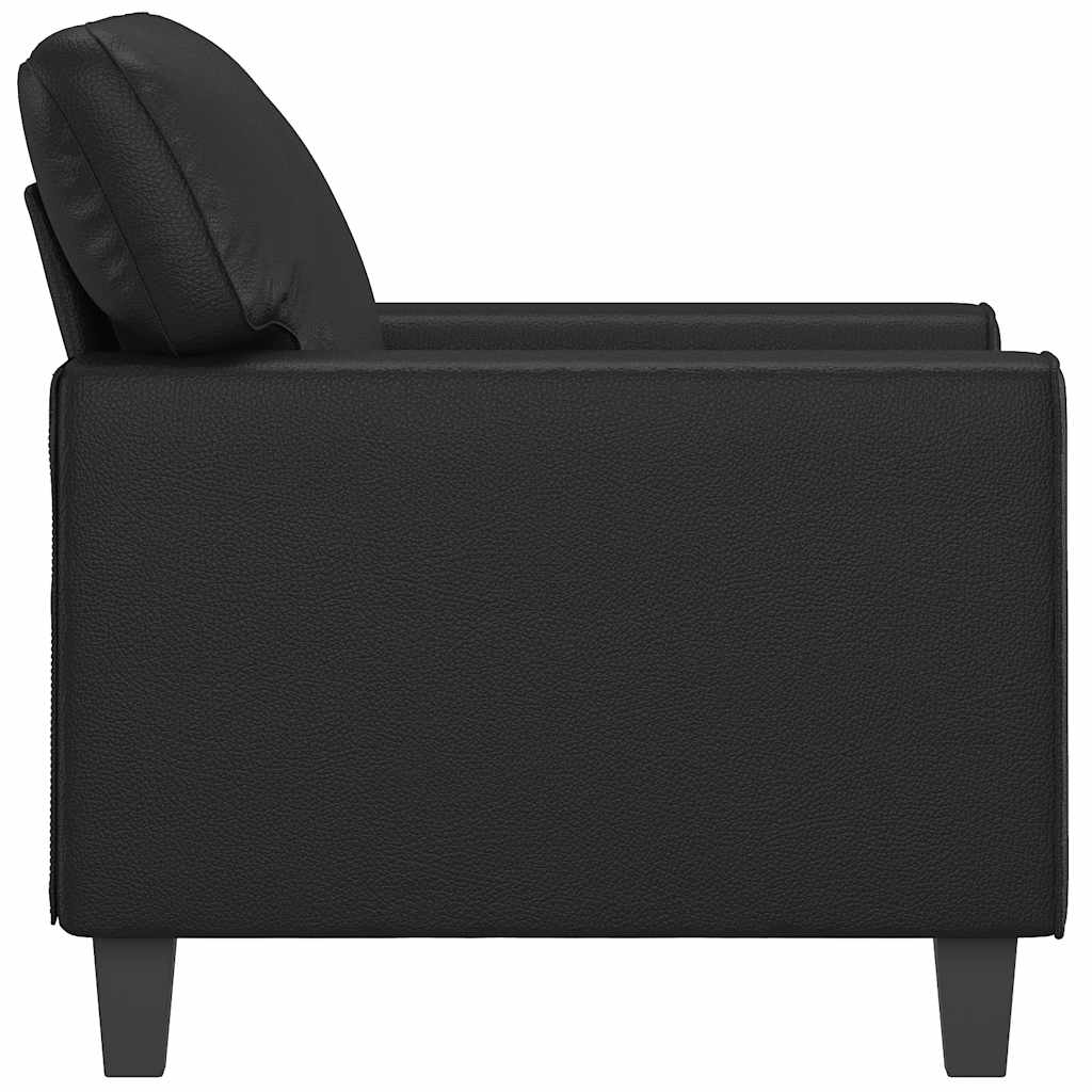 vidaXL Armchair 60 cm artificial leather black