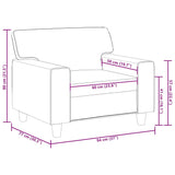 vidaXL Armchair 60 cm artificial leather black