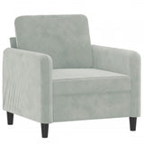 vidaXL Fauteuil 60 cm fluweel lichtgrijs