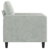 vidaXL Fauteuil 60 cm fluweel lichtgrijs