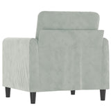 vidaXL Fauteuil 60 cm fluweel lichtgrijs